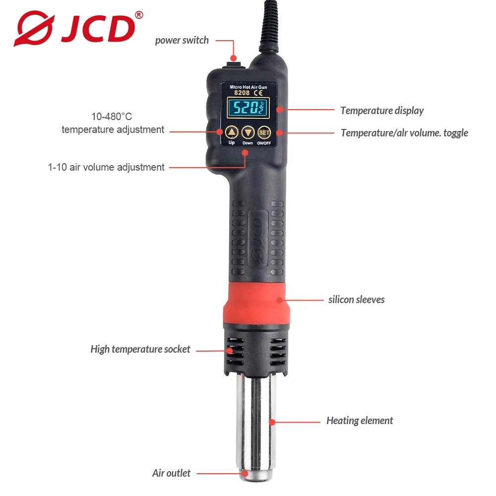 JCD Micro Hot Air Gun 8208 750 – Heat Gun Small recenzja i cena