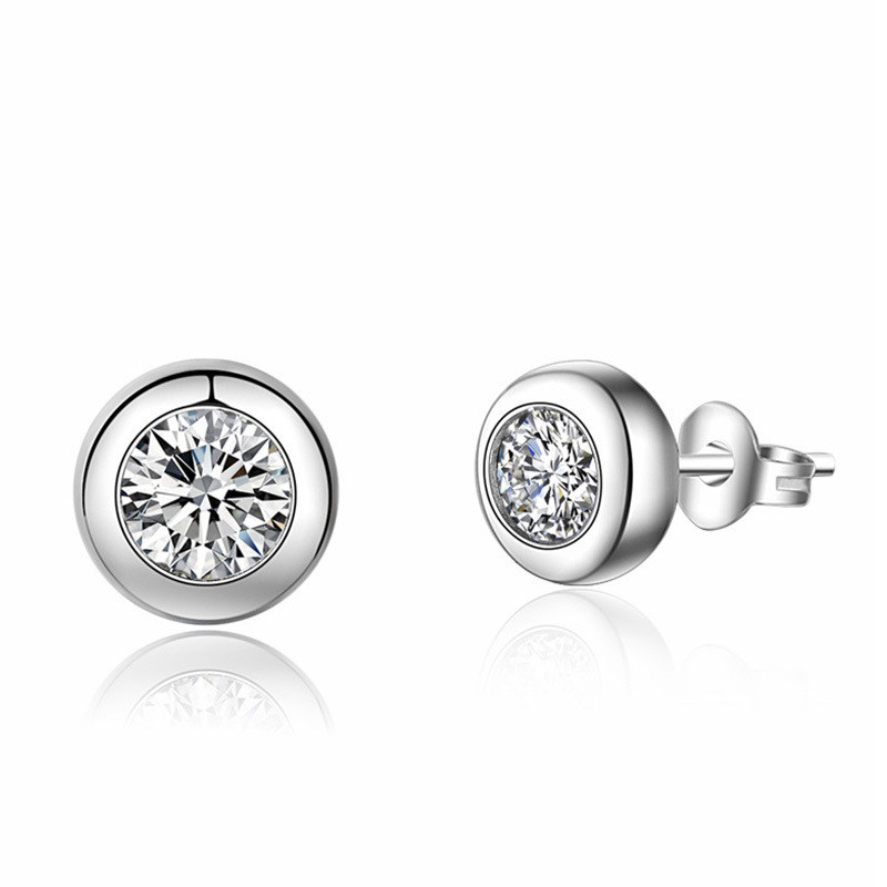 Kolczyki sztyfty z moissanitem – Bezels Set Pendant recenzja i cena